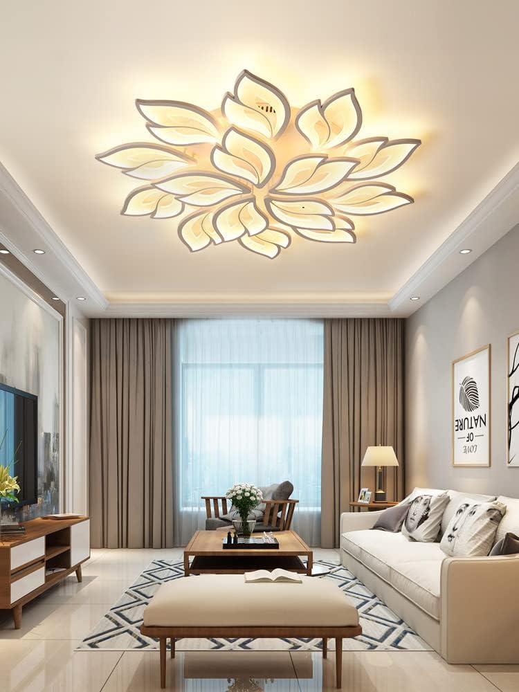 White 15-Leaves LED Ceiling Light Z742
