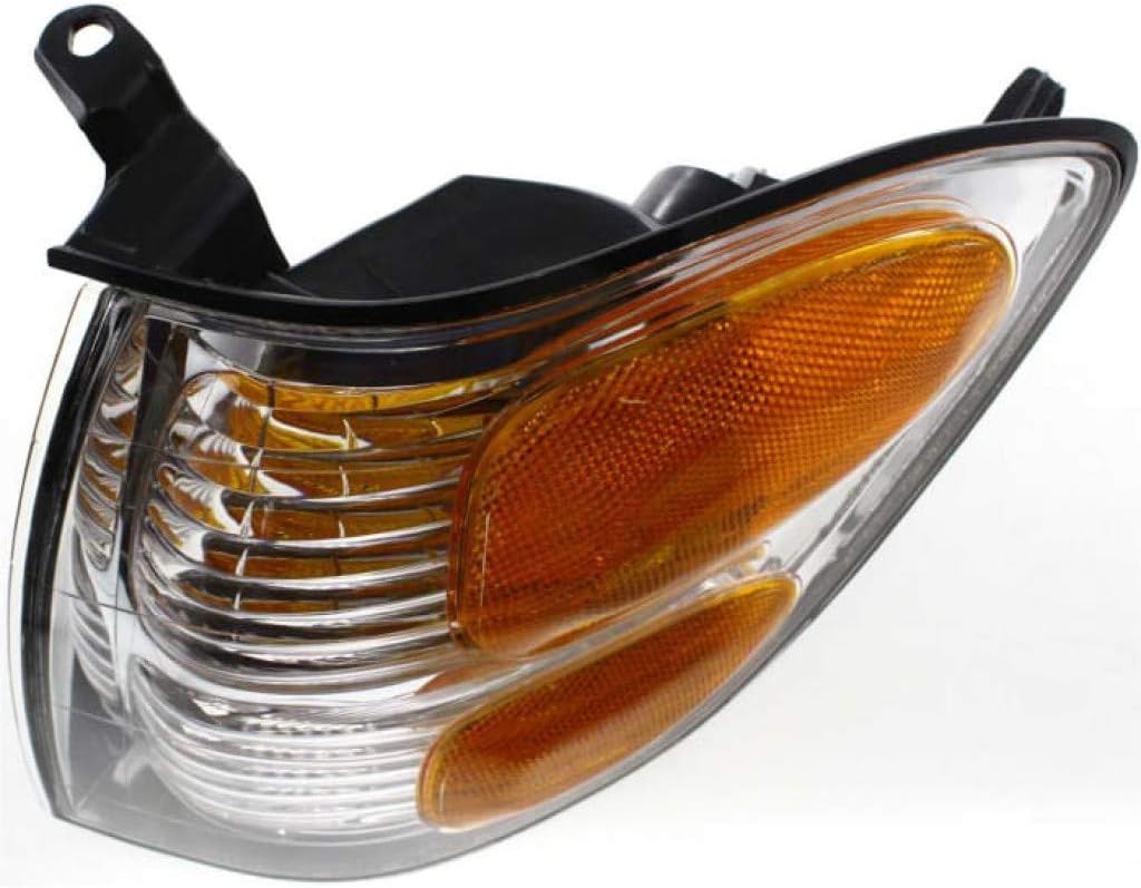 Driver Side Turn Signal Light for Toyota Tundra 2004 Double Cab, Clear & Amber Lens, Pack of 2 M321