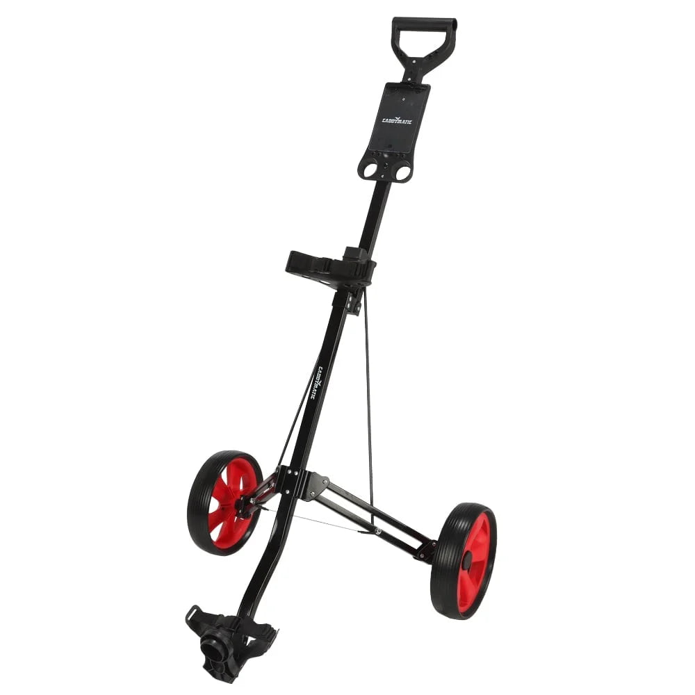 2 Wheel Folding Golf Cart Black/Red Y713582