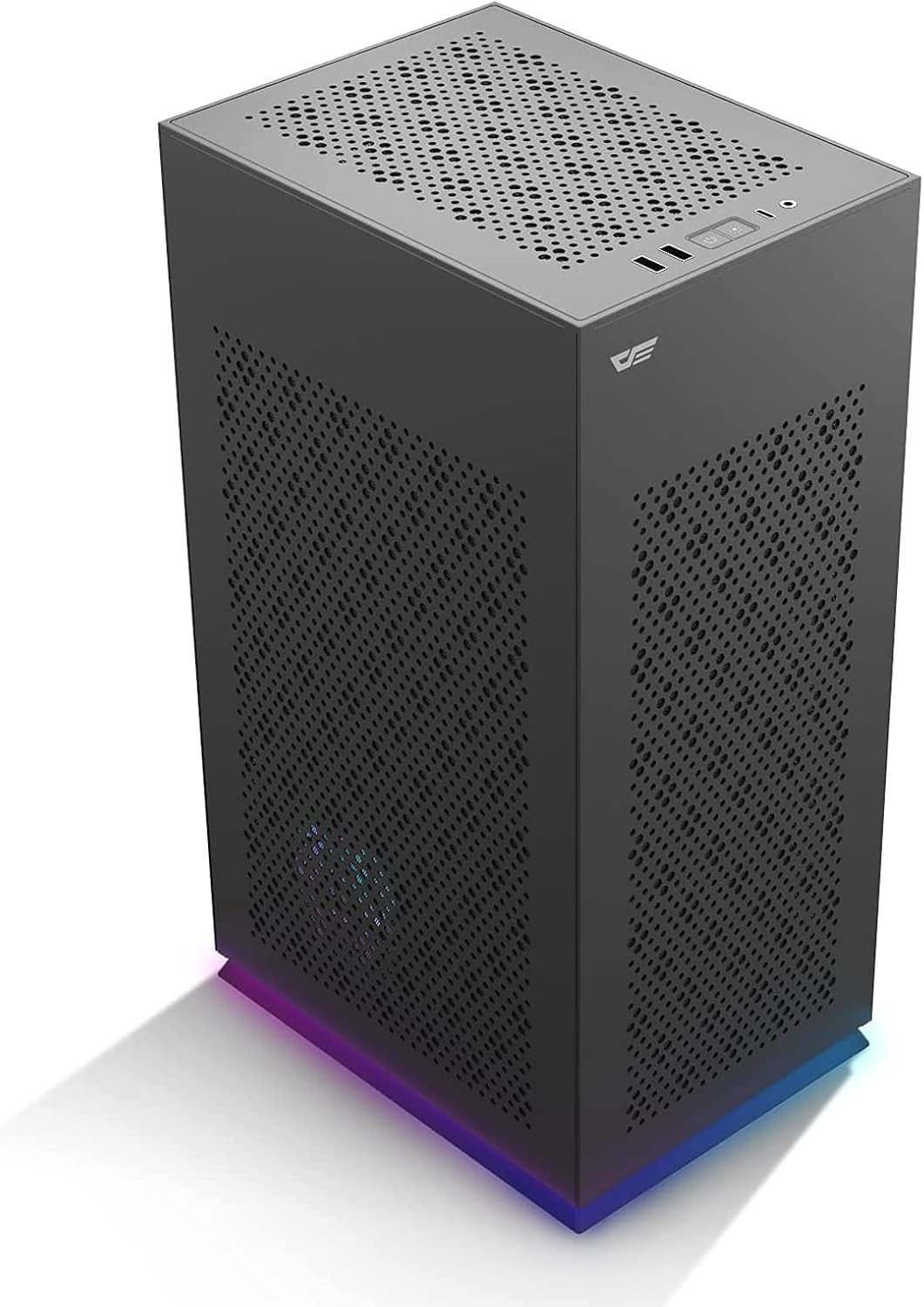 Black Mini Tower ITX PC Case with USB 3.0 Type-C Y547