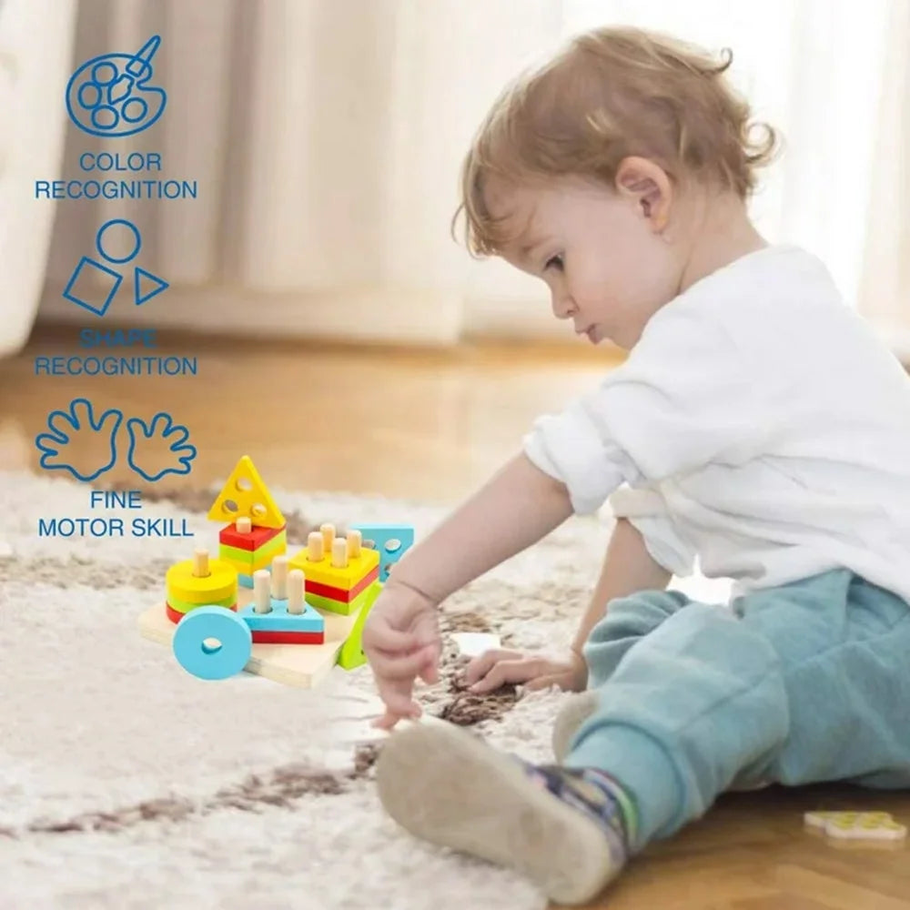Wooden Educational Shape Sorter Puzzles C1374