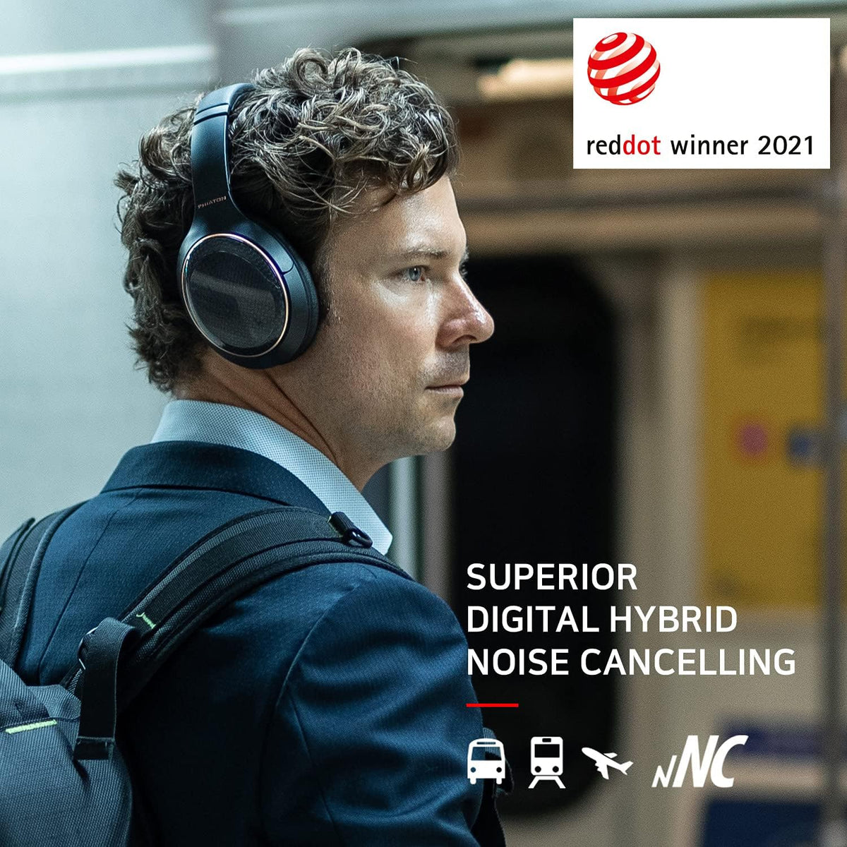 900 Legacy Digital Hybrid Active Noise Cancelling Headphones, Wireless AptX Bluetooth Over Ears, 43 Hours of Playback V21116