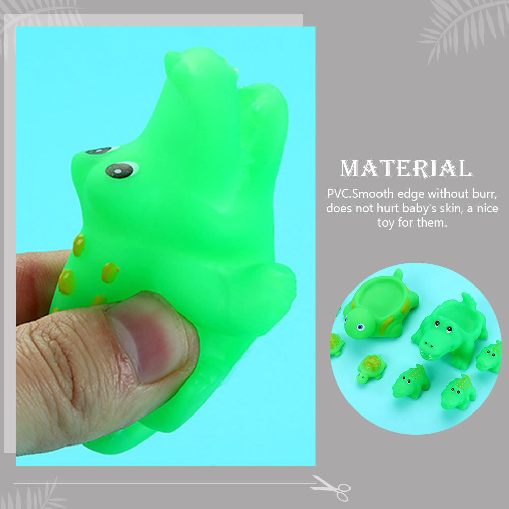 Cartoon Crocodile Kids Toys Infant Water Play Bathtub Yellow Duck Take Squirt Child Baby O228425