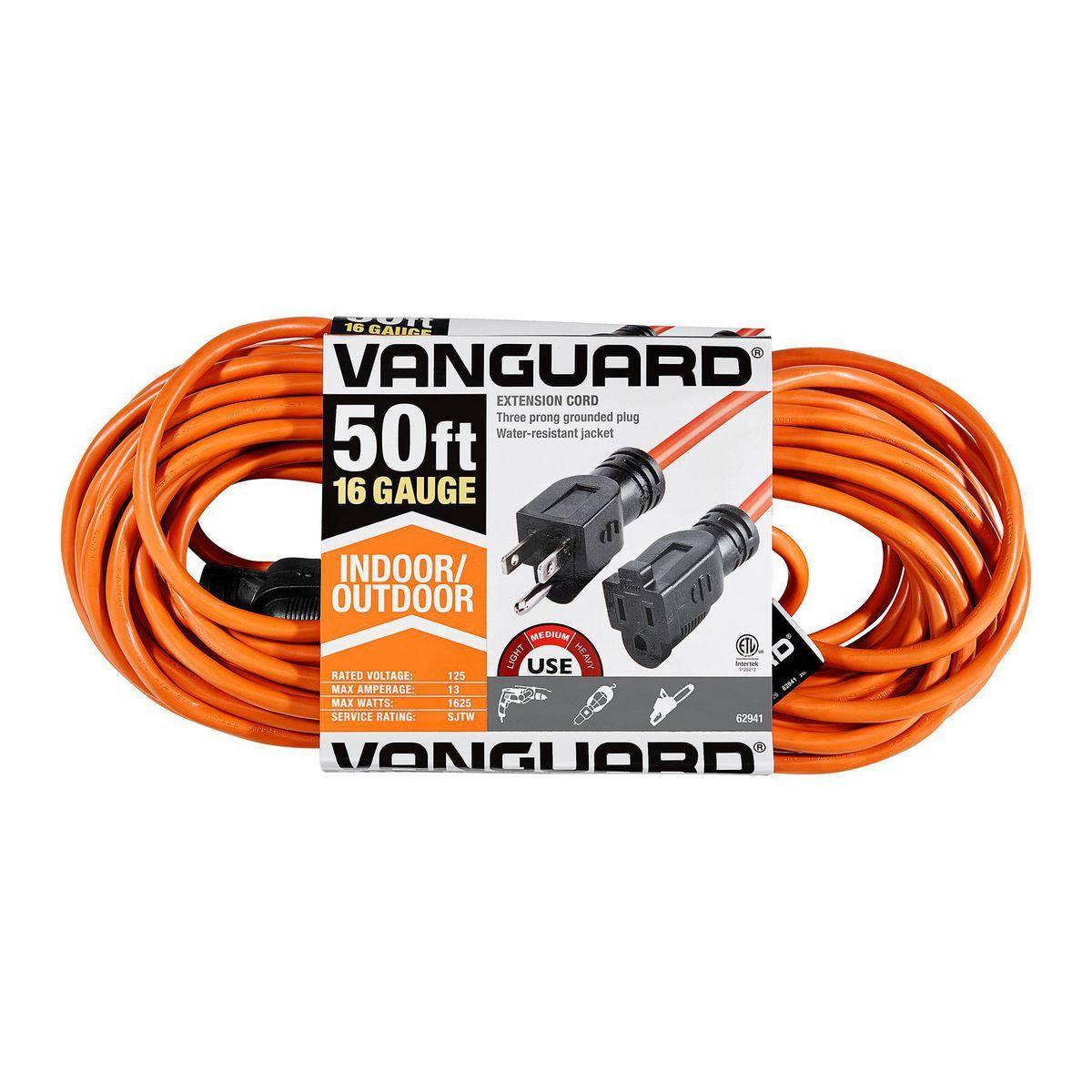 50 ft. 16/3 Gauge Indoor/Outdoor Extension Cord, Orange L437012