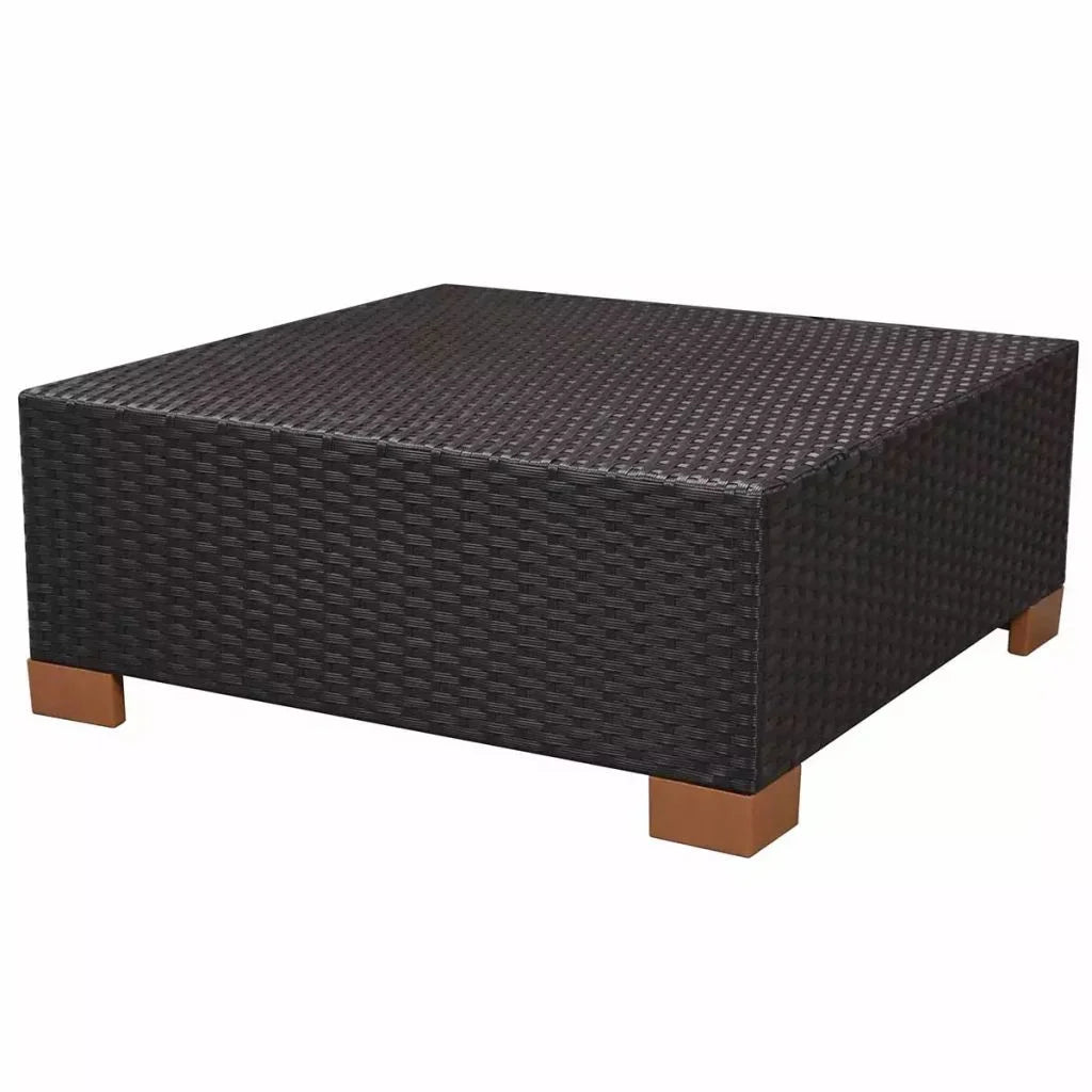 8 Piece Outdoor Poly Rattan Sectional Sofa Set with Ottoman and Coffee Table K805