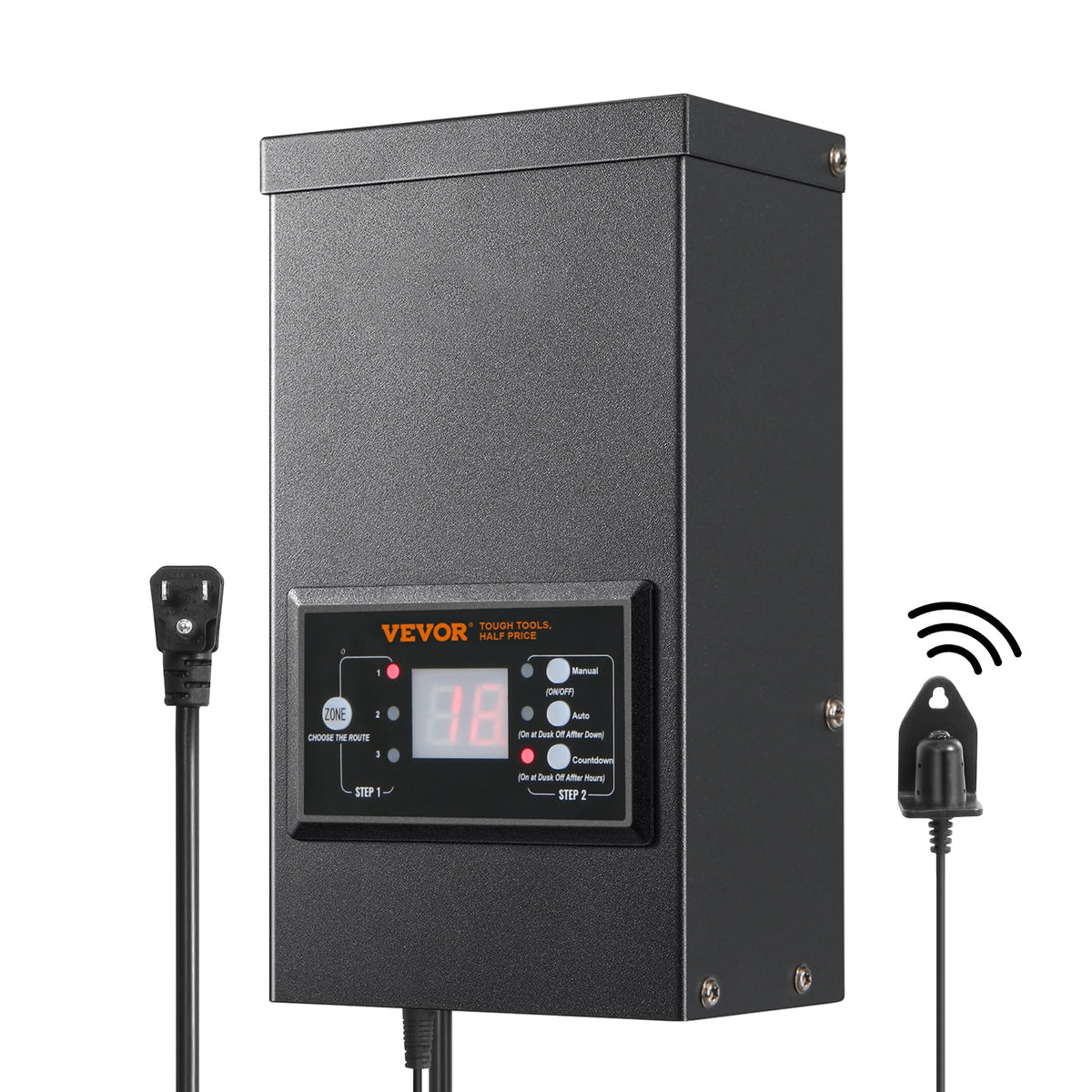 120W Low Voltage Transformer with Timer and Photocell Sensor Q41722