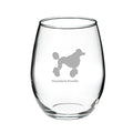 Poodle Stemless Red Wine Glass S48075