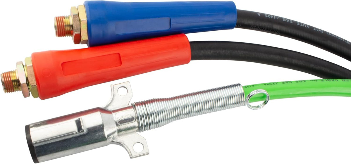 15 Ft. 3-in-1 ABS Electrical and Rubber Air Line Hose Assemblies for Semi Truck Tractor Trailer C70396