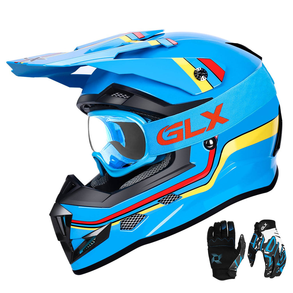 Kids Youth ATV Off Road Dirt Bike Motocross Helmet Combo Small H126302