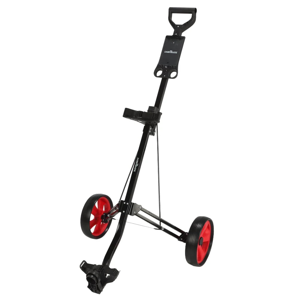 2 Wheel Folding Golf Cart Black/Red Y713582