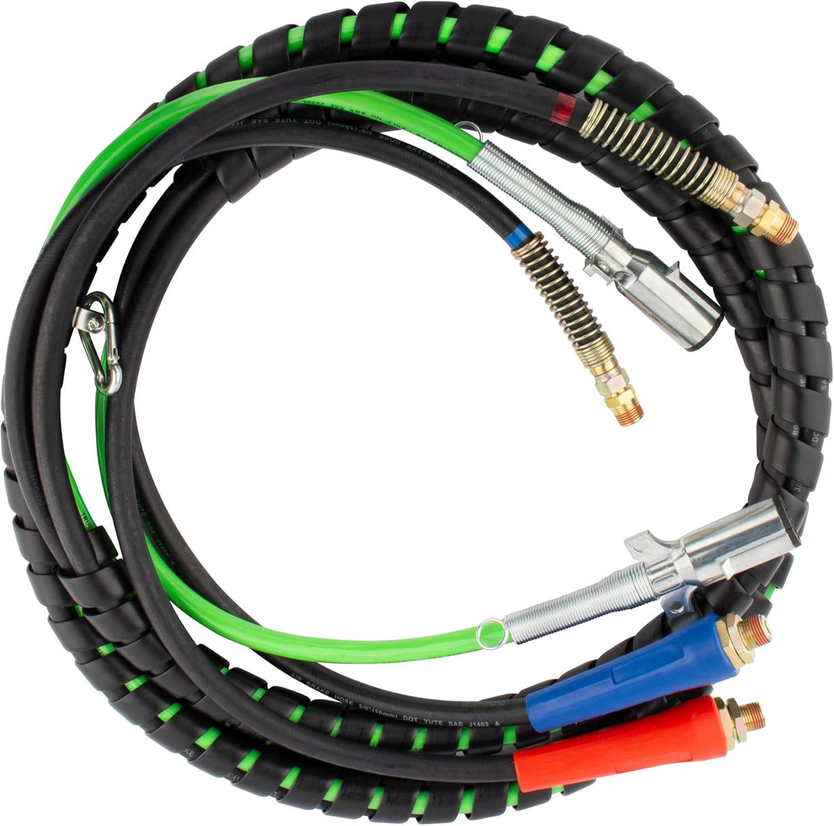 15 Ft. 3-in-1 ABS Electrical and Rubber Air Line Hose Assemblies for Semi Truck Tractor Trailer C70396