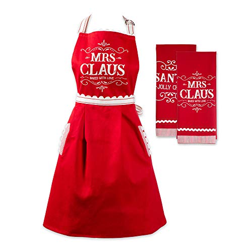 Cotton Apron and Dishtowel Set, 3 Count Q519667