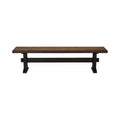 Natural Honey and Espresso Trestle Bench L6633