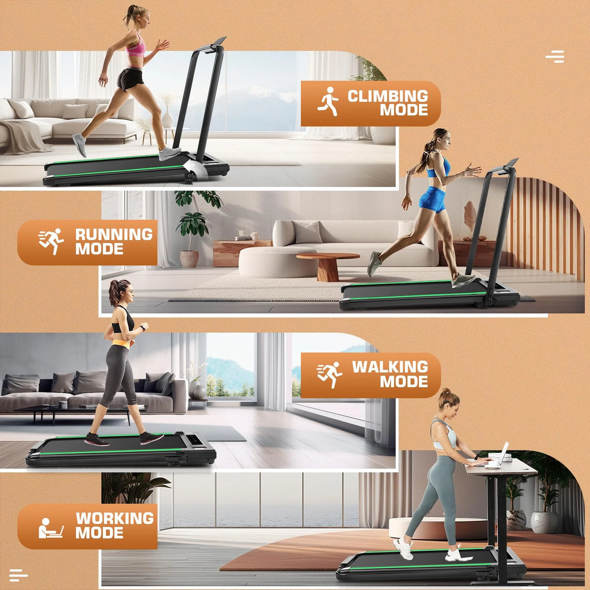 2 in 1 Folding Treadmill Z410