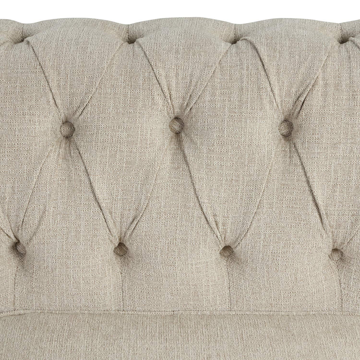 Beige 2 Pieces Button Tufted Fabric Sofa Set J877376