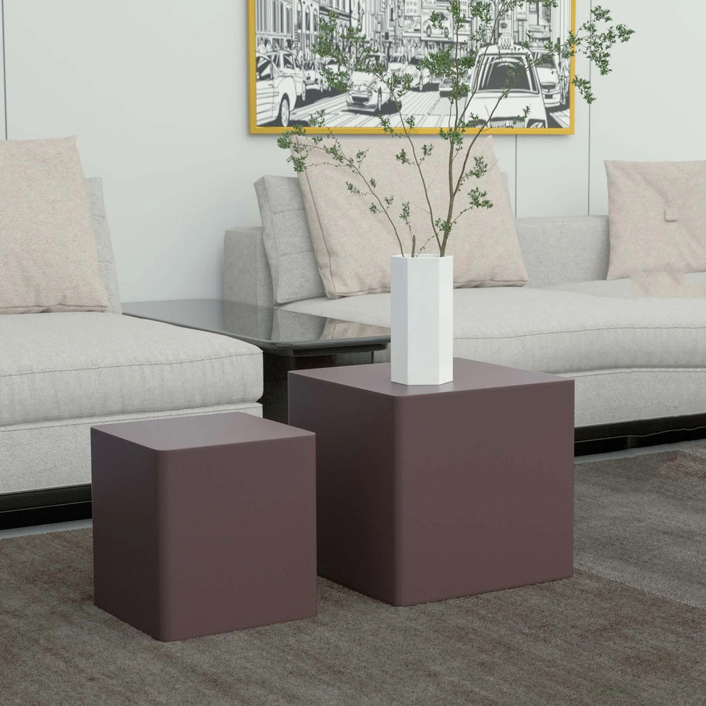 Walnut Side Table Coffee Table End Table Set of 2 R700