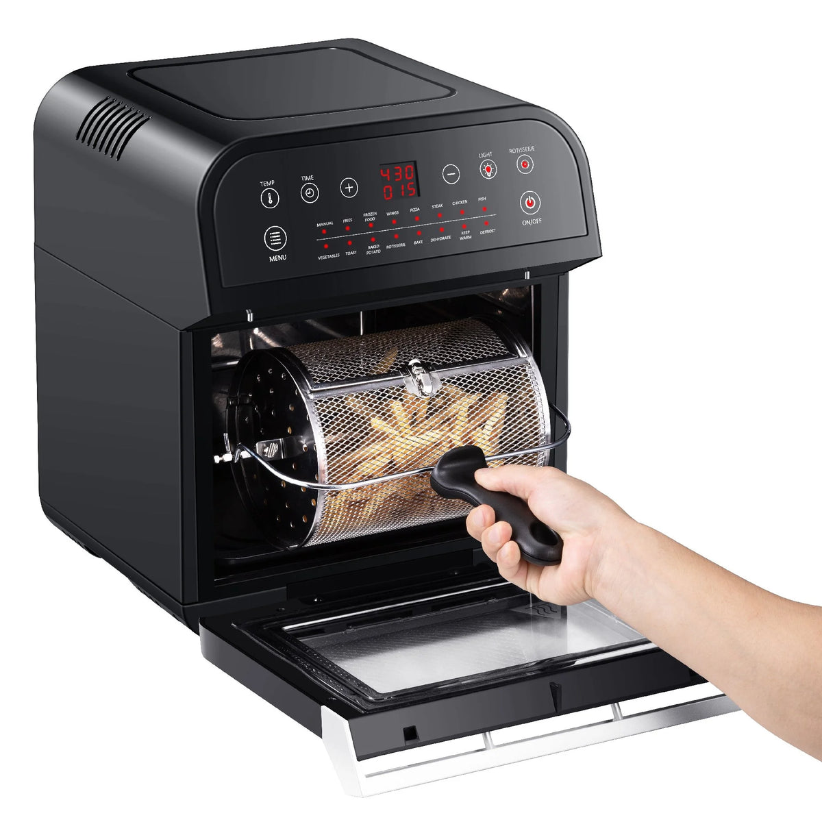 12.7-QT Air Fryer Oven with Accessories & Parchment Paper, Black K75193