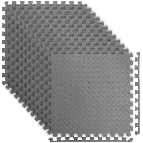 1/2” Thick Foam Interlocking Exercise Mats, Pack of 6 S13738