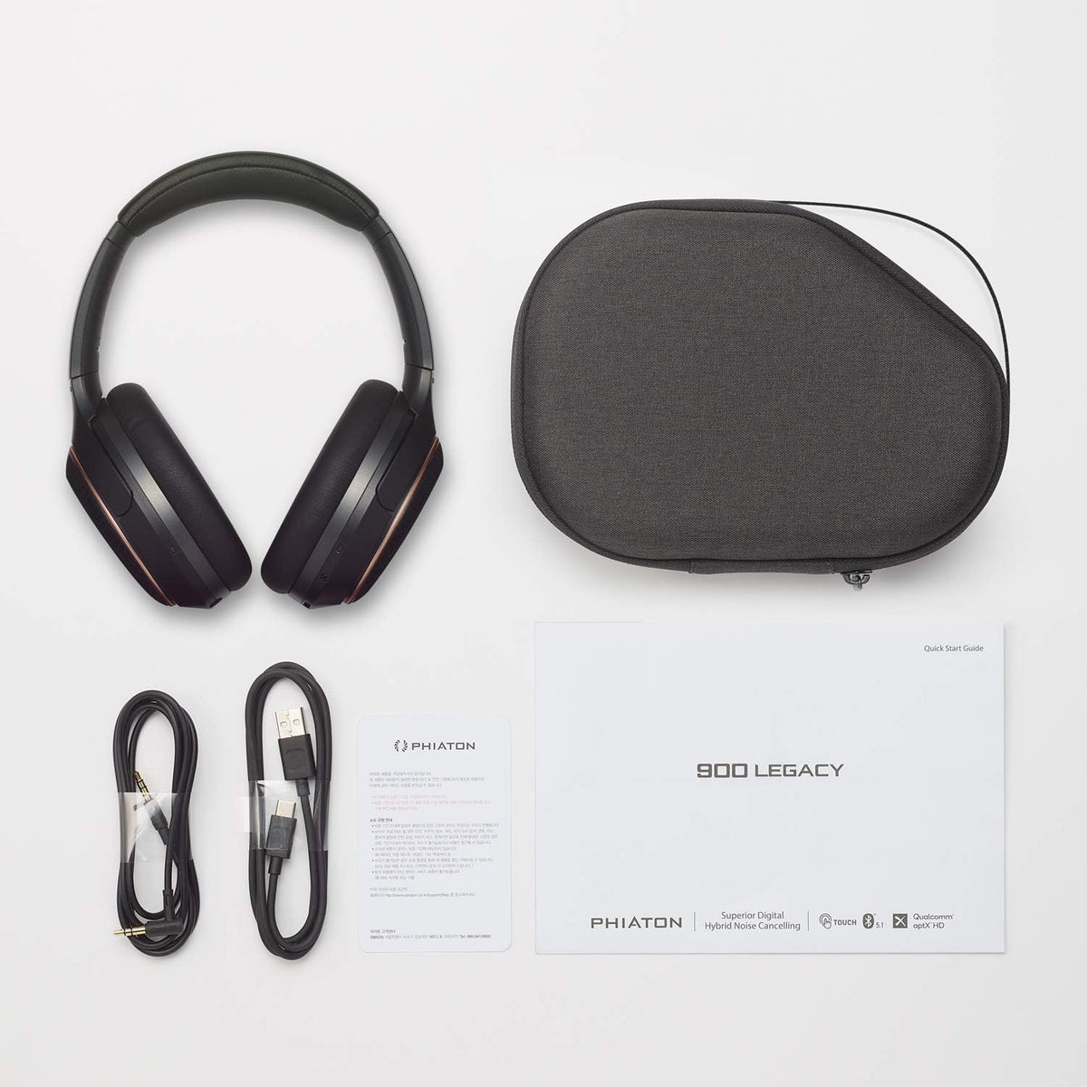900 Legacy Digital Hybrid Active Noise Cancelling Headphones, Wireless AptX Bluetooth Over Ears, 43 Hours of Playback V21116