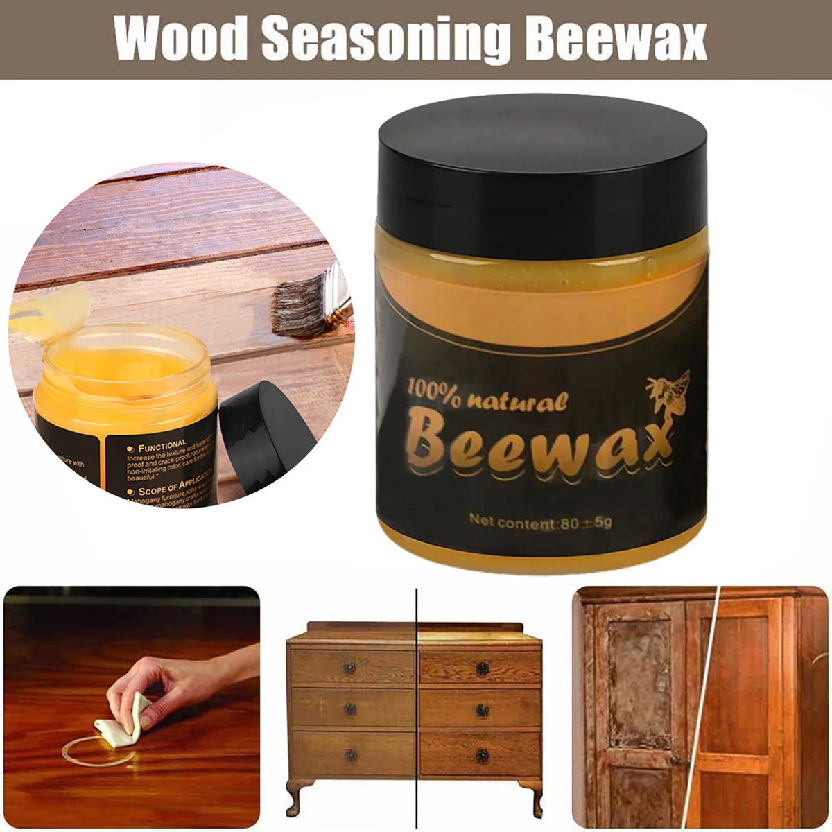 Wood Seasoning Beewax Furniture Care O106754